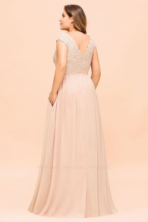 Elegant Jewel Chiffon Lace Bridesmaid Dress