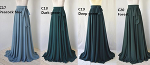 Floor Length Chiffon Skirt With Sash