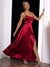 Lexi Lace Up Backless Split Thigh Draped Collar Cami Dress