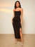 Poppy Rhinestone Detail Split Thigh Cami Dress