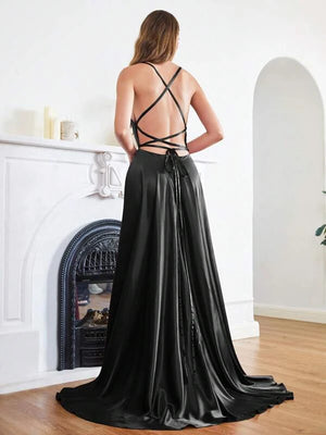 Talulla Split Thigh Satin Cami Dress