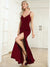 Zoe Sexy Fishtail Deep V Neck Evening Dress