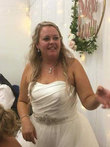 Strapless Satin & Tulle dress with Diamante belt