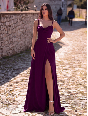 Destiny Draped Collar Wrap Hem Cami Dress