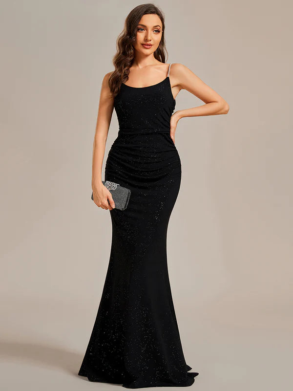 Millie Mermaid Spaghetti Strap Evening Dress