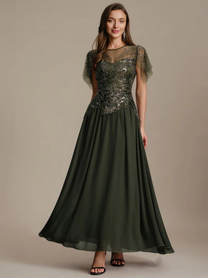 Harriet Beaded dress with Sleeves