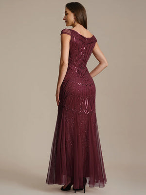 Frida Cap Sleeve Beaded dress