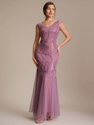 Frida Cap Sleeve Beaded dress