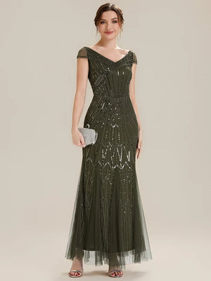 Frida Cap Sleeve Beaded dress