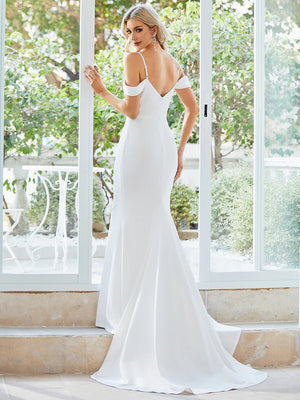 Elegant Off Shoulder Mermaid Wedding Dress