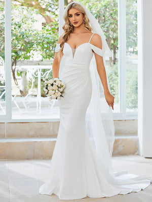 Elegant Off Shoulder Mermaid Wedding Dress