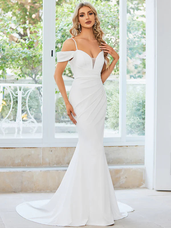Elegant Off Shoulder Mermaid Wedding Dress