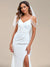 Nola Off Shoulder, Side Split Fishtail Wedding Dress