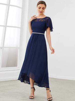 Jenny Lace Boat Neck A-Line Midi Dress