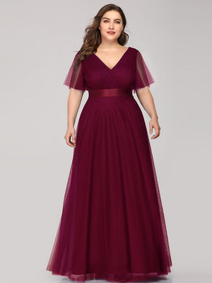 Alice V-Neck A-Line Floor-Length Evening Dress