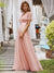 Alice V-Neck A-Line Floor-Length Evening Dress