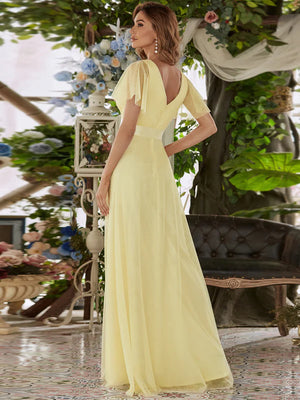 Alice V-Neck A-Line Floor-Length Evening Dress