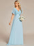 Jacqui Double V-Neck Ruffle Sleeve Bridesmaids Dress