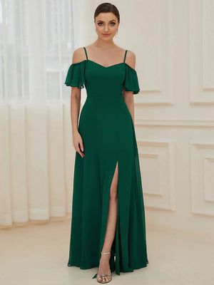 Gina Off shoulder Chiffon Bridesmaid Dress