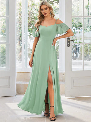 Gina Off shoulder Chiffon Bridesmaid Dress