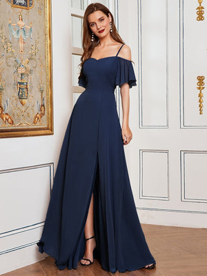 Gina Off shoulder Chiffon Bridesmaid Dress