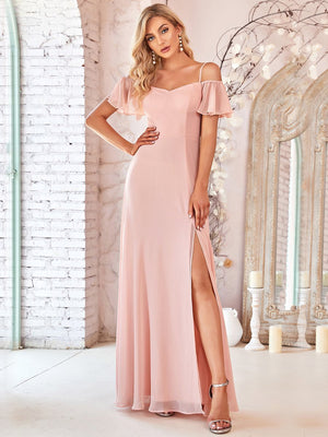 Gina Off shoulder Chiffon Bridesmaid Dress