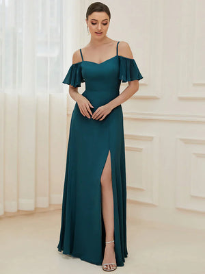 Gina Off shoulder Chiffon Bridesmaid Dress