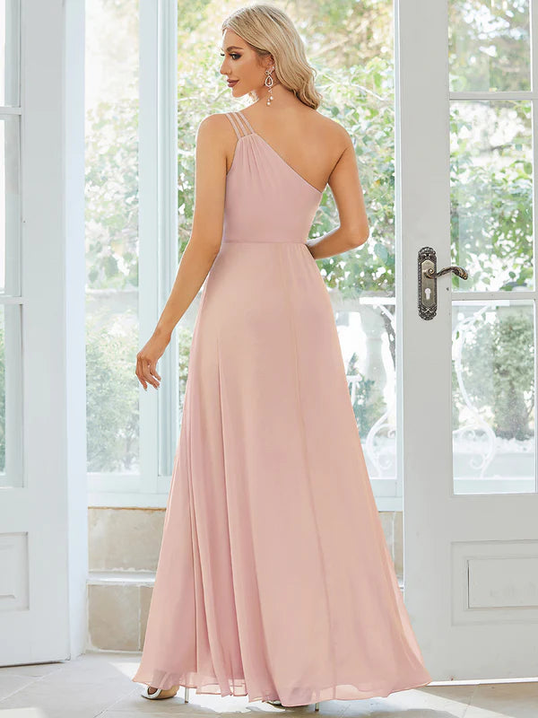 Eden One Shoulder Beaded Chiffon dress - Bella Bridesmaids Eden One Shoulder Beaded Chiffon dress - Bella Bridesmaids