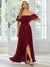 Dianne Off Shoulder Chiffon High Low Bridesmaid Dress