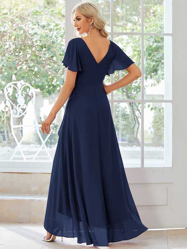 Jodi High Low Ruffle Chiffon Bridesmaid Dress