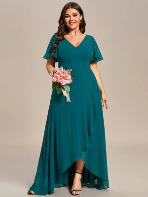 Jodi High Low Ruffle Chiffon Bridesmaid Dress