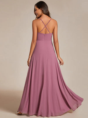 Nadene Draped Collar Floor Length Dress