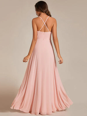 Nadene Draped Collar Floor Length Dress
