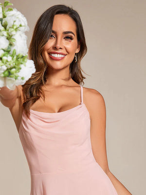 Nadene Draped Collar Floor Length Dress