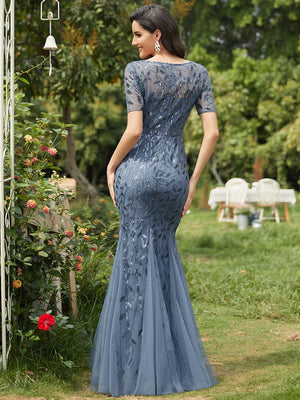 Lisa Sequin Fishtail Tulle Ball/Evening Dress