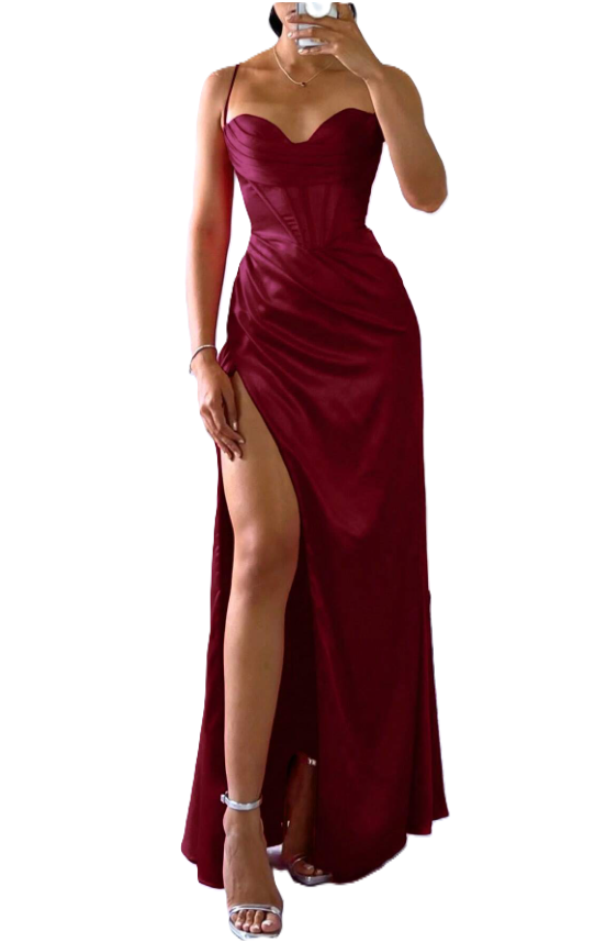 Gracie satin tie back dress