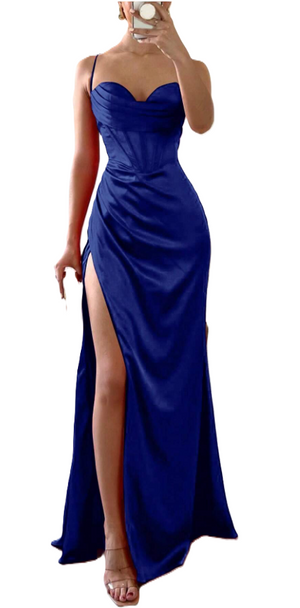 Gracie satin tie back dress
