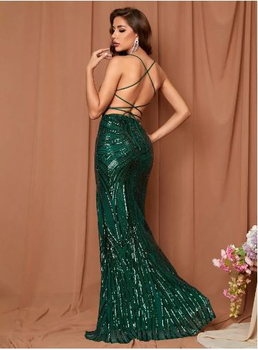 Split side sequin cami dress hotsell
