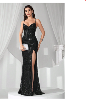 Hazel sequin tie back dress