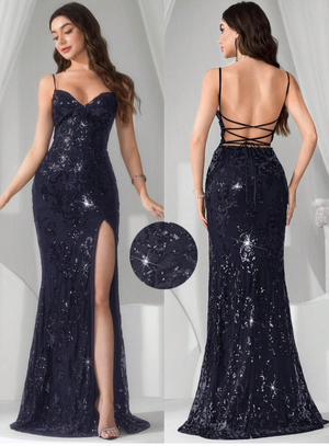 Hazel sequin tie back dress