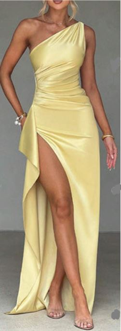 Jo satin one shoulder dress