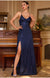 Katie Criss Cross Backless Sequin Cami Formal Dress