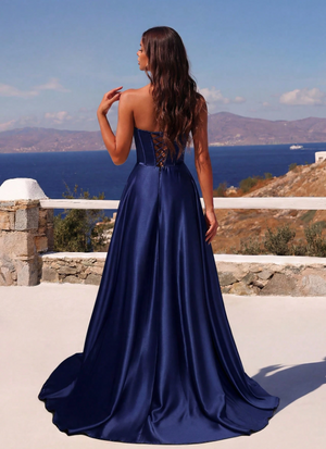 Kimmy Satin Strapless dress