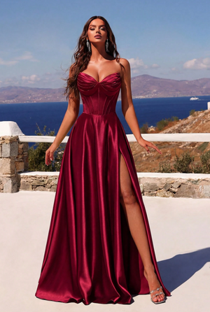 Kimmy Satin Strapless dress