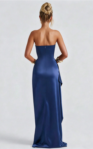 Kitty Strapless satin dress