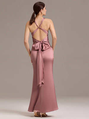 Nina Satin tie back dress
