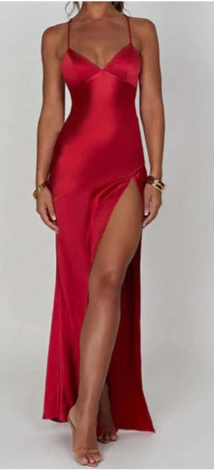 Pip Satin Tie Back Dress
