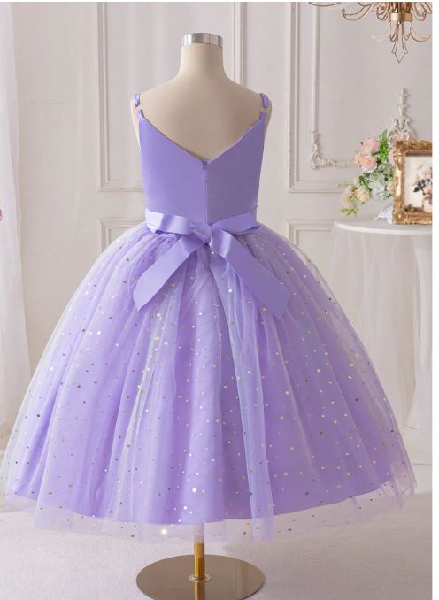 Poppy Purple flowergirl dress