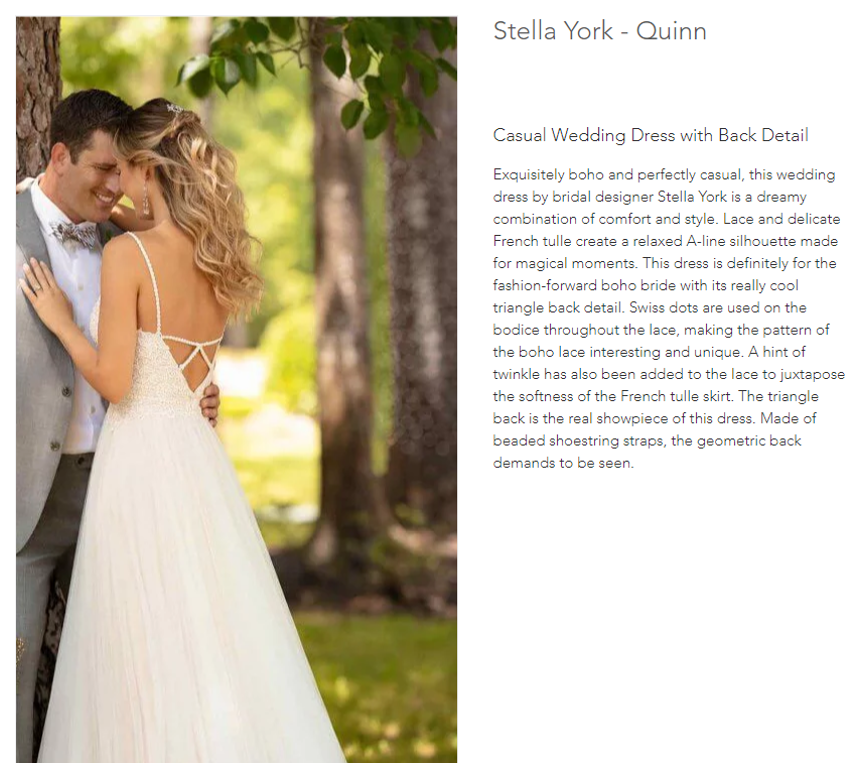 Stella York Quinn wedding dress