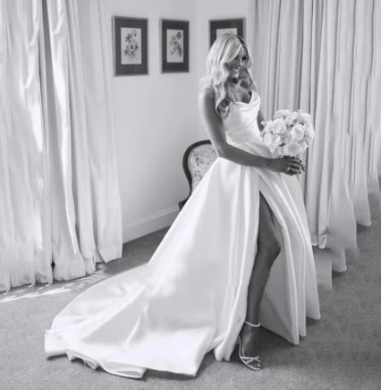 Evie Strapless Satin Wedding dress